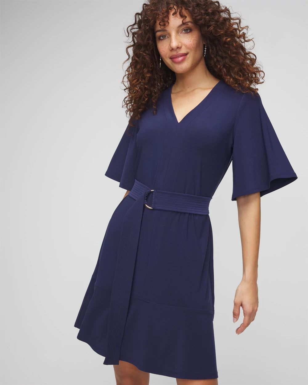 Matte Jersey Belted Kimono Dress